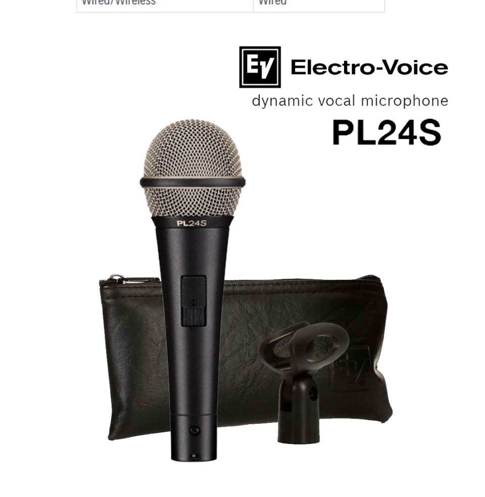 Dynamic cardioid vocal mic PL24S - Patararungroj.com